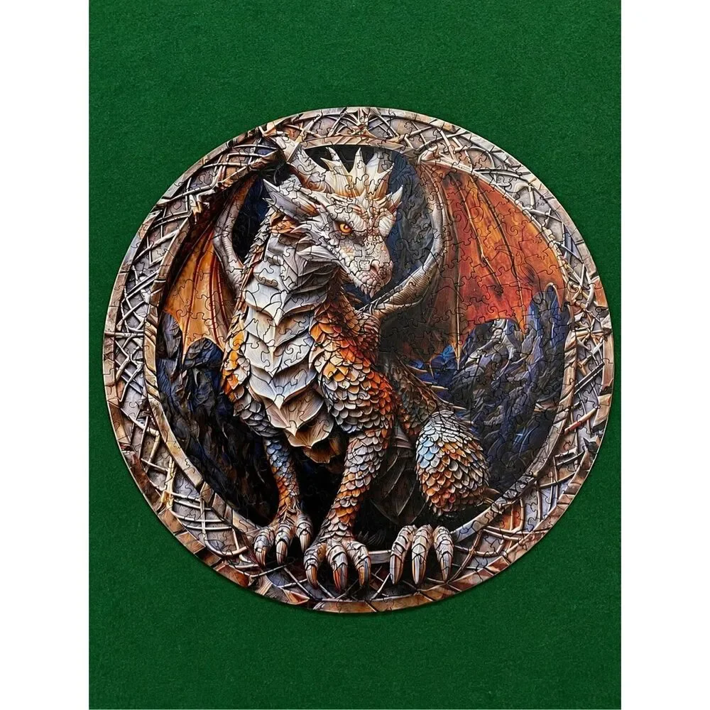 3D Cave Dragon Wooden Puzzle Fantasy Dragon Jigsaw